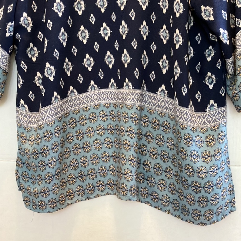 Knox Rose bohemian medallion kimono blue size S/XS - Picture 6 of 14